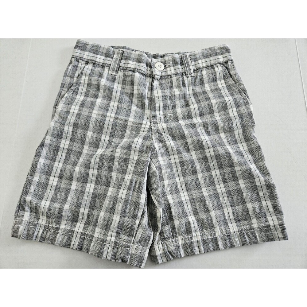 Dickies Boys Size 5 Black/white Plaid Shorts
